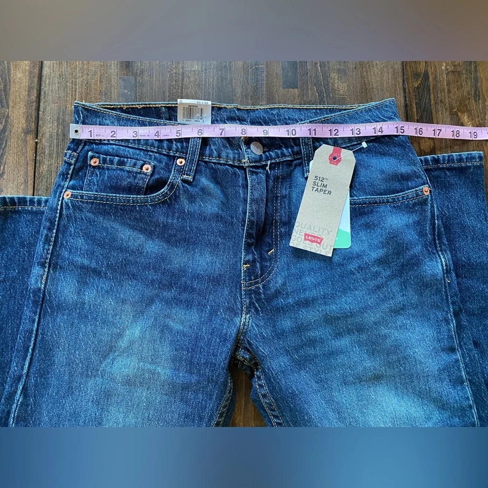 Levis 512 Jeans Mens 30x32 Blue Slim Fit Tapered Leg Denim Pants Stretch NWT - Picture 13 of 15